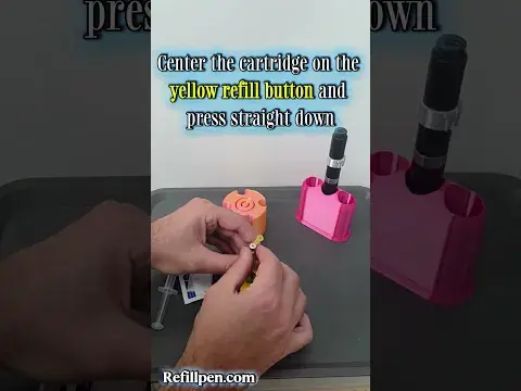 Filling a 3ml glass cartridge with the Yellow Refill Button & Halo